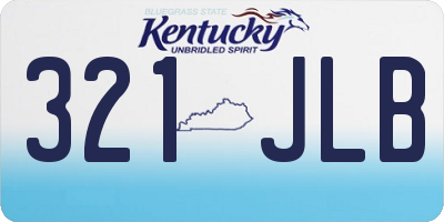 KY license plate 321JLB