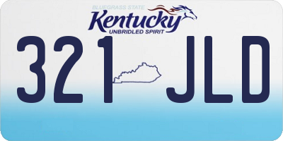 KY license plate 321JLD