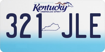 KY license plate 321JLE