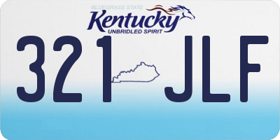 KY license plate 321JLF