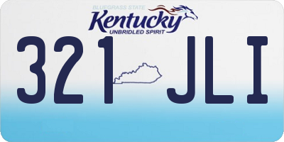 KY license plate 321JLI