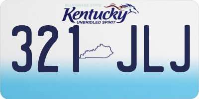 KY license plate 321JLJ
