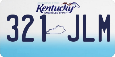 KY license plate 321JLM