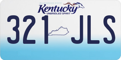 KY license plate 321JLS