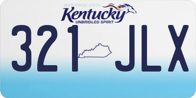 KY license plate 321JLX