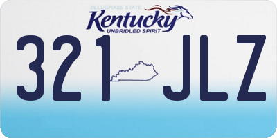 KY license plate 321JLZ