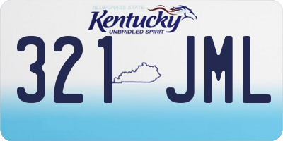 KY license plate 321JML