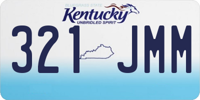 KY license plate 321JMM