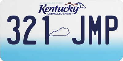 KY license plate 321JMP
