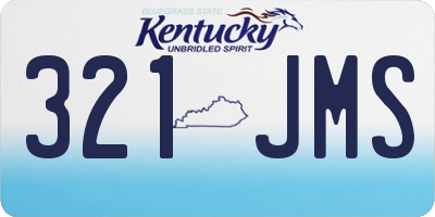 KY license plate 321JMS
