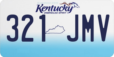 KY license plate 321JMV