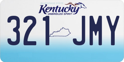 KY license plate 321JMY