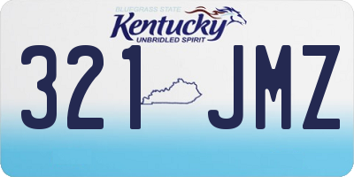 KY license plate 321JMZ