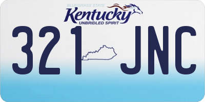KY license plate 321JNC