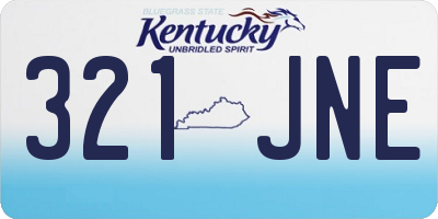 KY license plate 321JNE