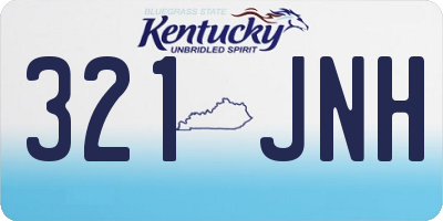 KY license plate 321JNH