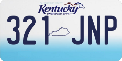 KY license plate 321JNP