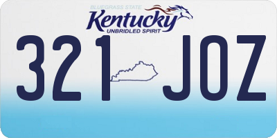 KY license plate 321JOZ