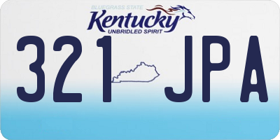 KY license plate 321JPA