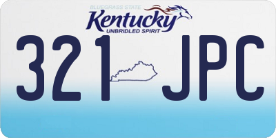 KY license plate 321JPC