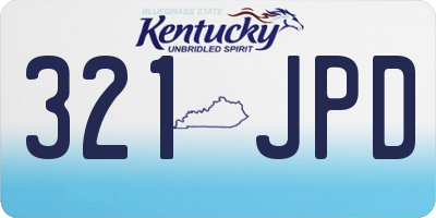 KY license plate 321JPD
