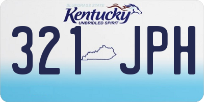 KY license plate 321JPH