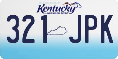 KY license plate 321JPK