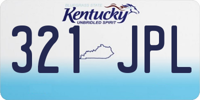 KY license plate 321JPL