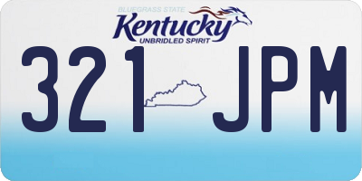 KY license plate 321JPM