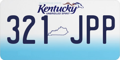 KY license plate 321JPP