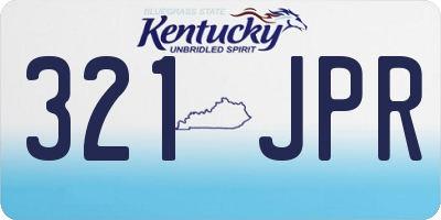 KY license plate 321JPR