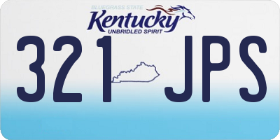 KY license plate 321JPS