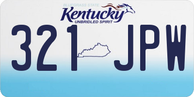 KY license plate 321JPW