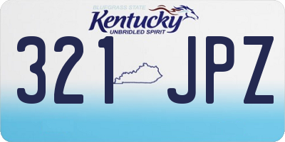 KY license plate 321JPZ