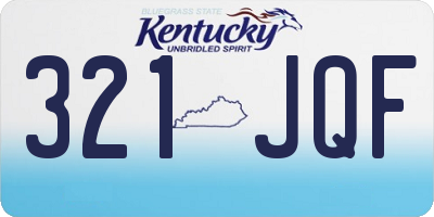 KY license plate 321JQF