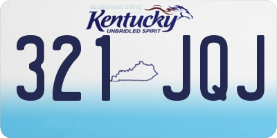 KY license plate 321JQJ