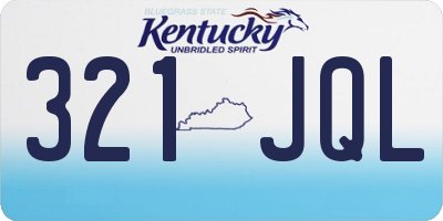KY license plate 321JQL