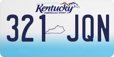 KY license plate 321JQN