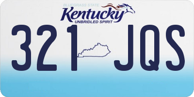 KY license plate 321JQS