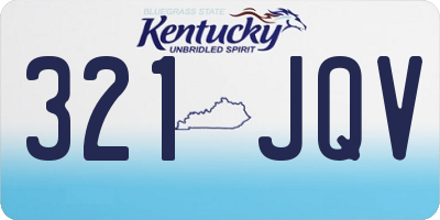 KY license plate 321JQV