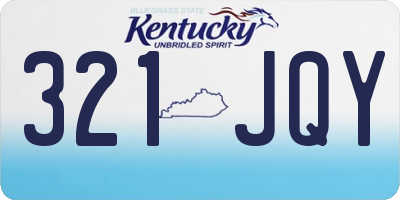 KY license plate 321JQY
