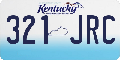 KY license plate 321JRC