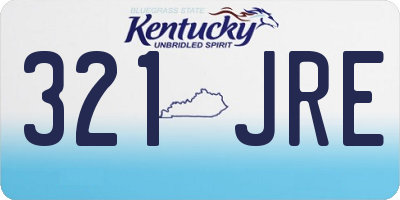 KY license plate 321JRE