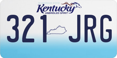 KY license plate 321JRG