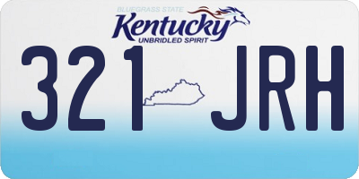 KY license plate 321JRH