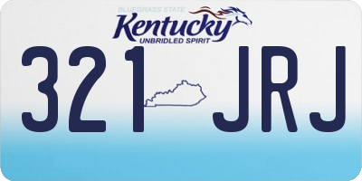 KY license plate 321JRJ