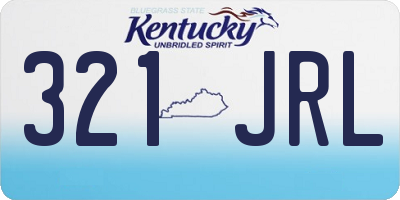 KY license plate 321JRL