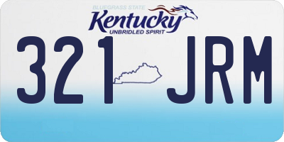 KY license plate 321JRM
