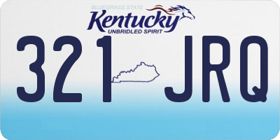 KY license plate 321JRQ