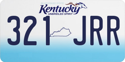 KY license plate 321JRR